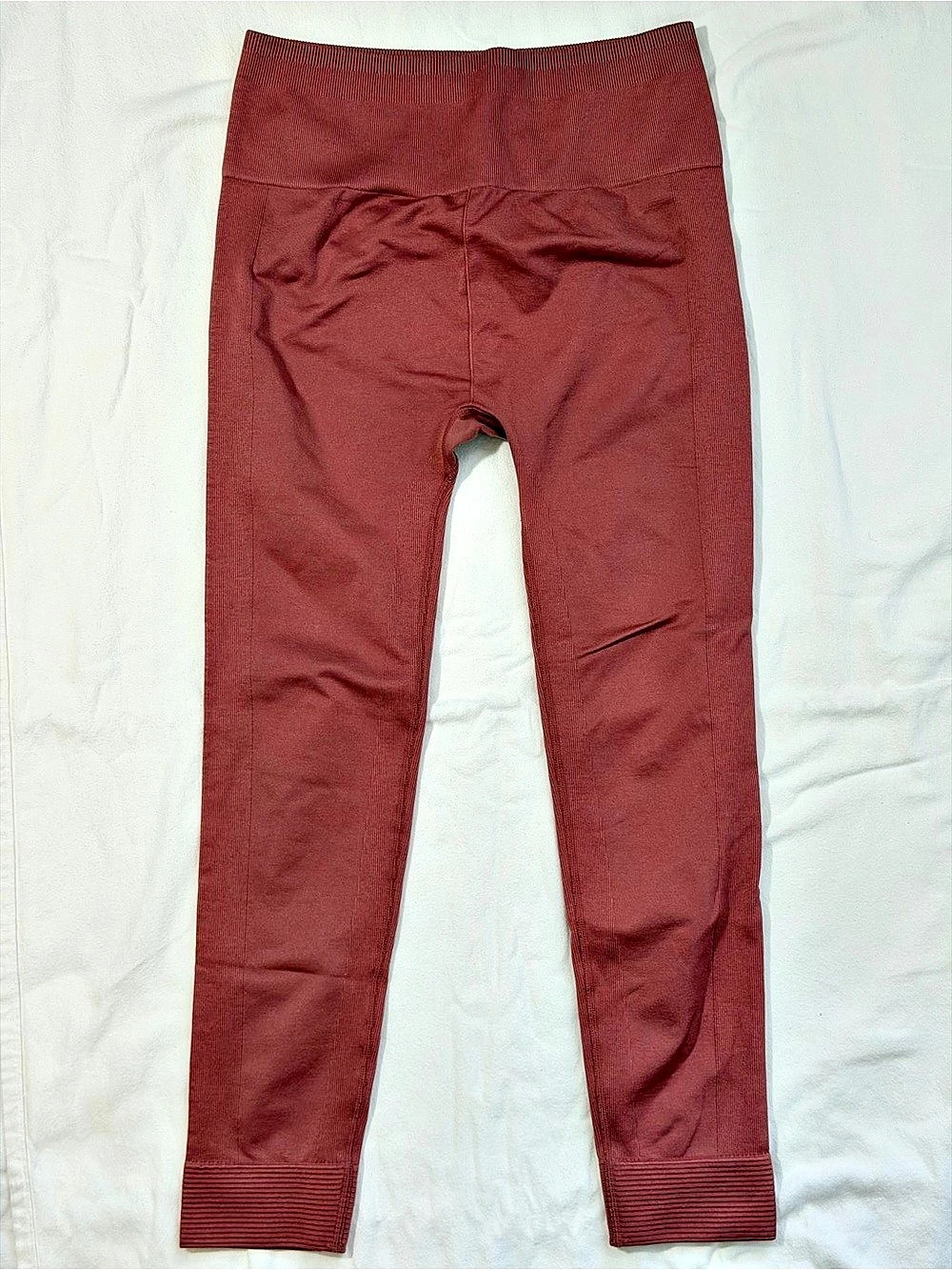 Fabletics High-Waisted Seamless Rib Legging Burgundy Large